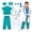 Green, variant on Doctor Costume for Kids, Pink Doctor Costume with Lab Coat Halloween Party Dress Up for Girls Age 8-12 Years