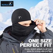 Athletin Thermal Balaclava Ski Mask, Windproof Winter Face Mask, Black