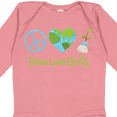 thumbnail image 4 of Inktastic Peace Love Earth Girls Long Sleeve Baby Bodysuit, 4 of 5