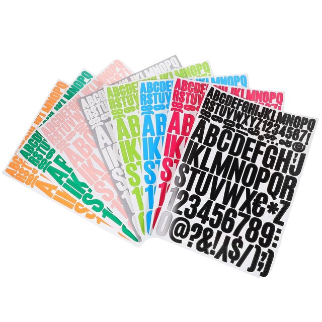 HLONK8 Feuilles Autocollantes Autocollants Numéros Tableau d'Affichage pour Ordinateur Portable