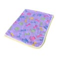thumbnail image 1 of Billuyoard Alfombra suave y cálida para mascotas, manta polar para cachorros, perros y gatos con estampado de patas pequeñas y grandes, cojín Suministros para perros violeta METRO, 1 of 6