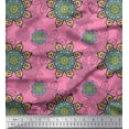 thumbnail image 1 of Soimoi Silk Fabric Aboriginal Mosaic Printed Fabric 1 Yard 42 Inch Wide, 1 of 1