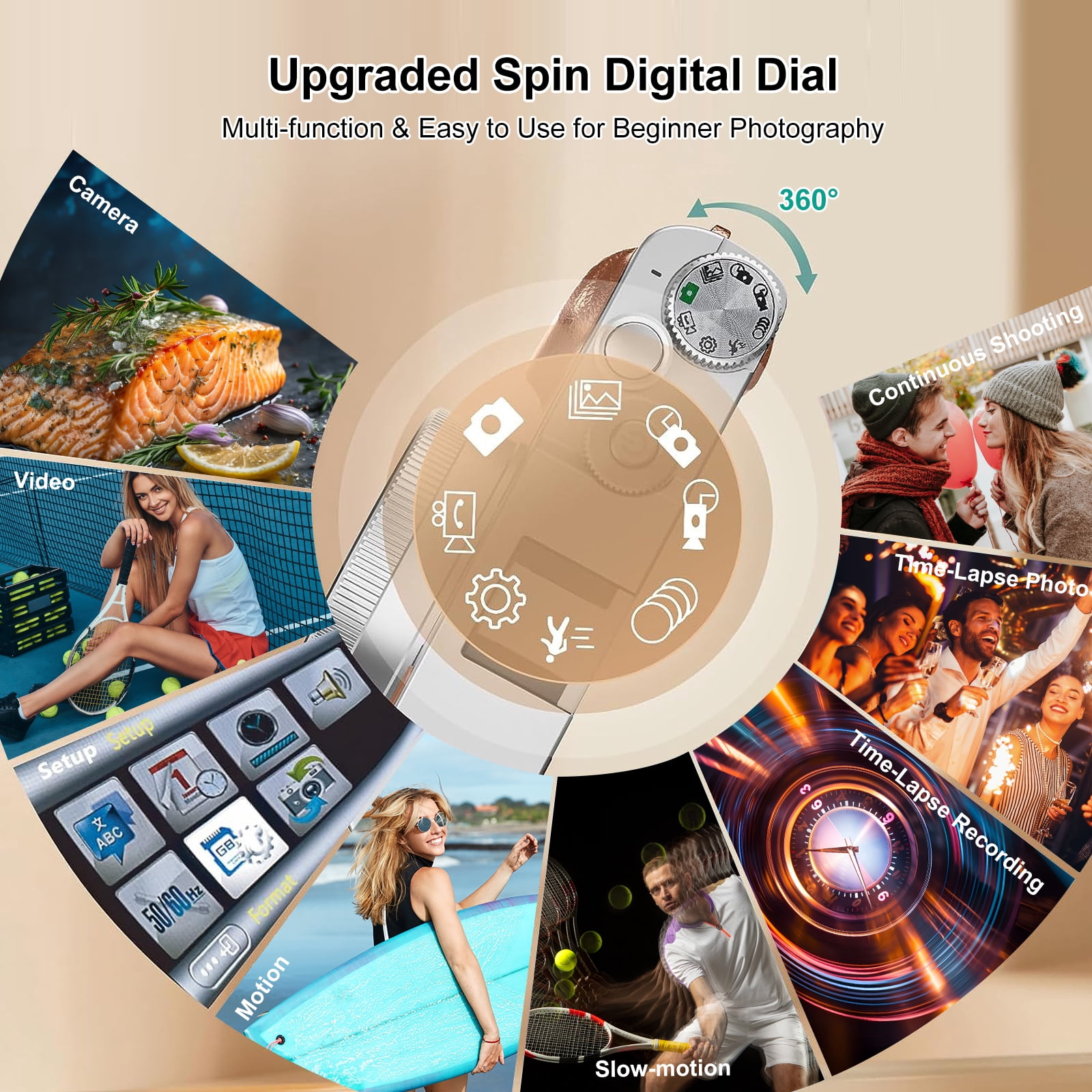 4K Digital Camera Autofocus for Photography 48MP 4K Cameras for YouTube 16X Digital Zoom Vlog Camera with 32GB SD Card