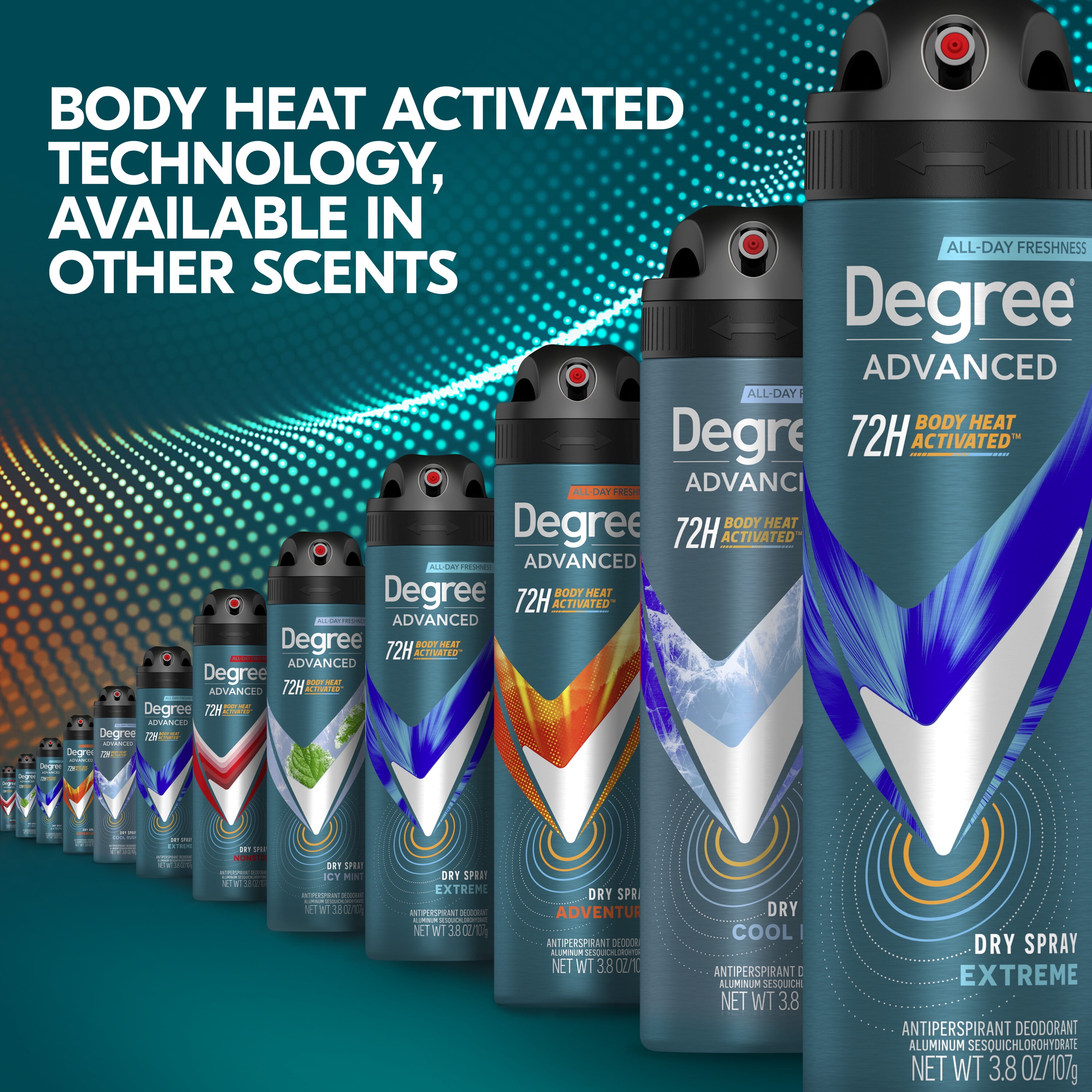 Degree Advanced Long Lasting Antiperspirant Deodorant Dry Spray, Extreme, 3.8 oz