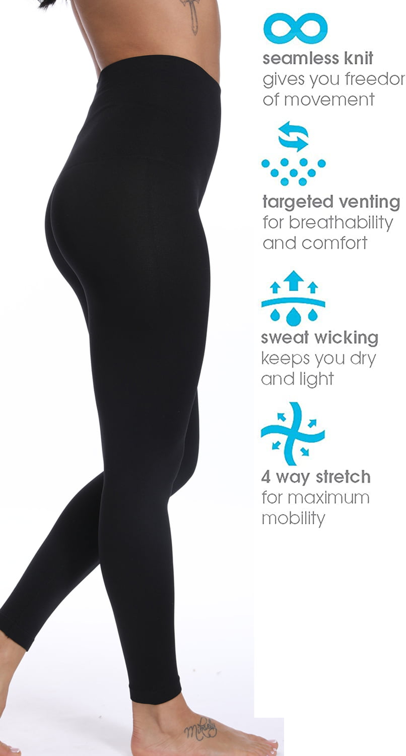 Slim FITVALEN Compression High Leggings Shapewear Pants Waisted Seamless Control Anti-Cellulite Women Tummy