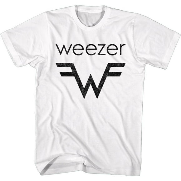 Weezer Weezer et W Logo T-Shirt Blanc pour Adulte