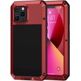 thumbnail image 1 of Étui Robuste pour iPhone 13 Pro, Étui Antichoc en Métal Robuste avec [Film pour Écran en Verre Trempé], Étui Protectrice 360 pour iPhone 13 Pro - Rouge, 1 of 5