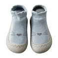 thumbnail image 4 of Yindaity Baby Walking Shoes Baby Sock Shoes Toddler Walking Shoes Infant Non-Slip Slippers Soft Rubber Sole Sneakers for Baby Boys Girls(Blue,13.01), 4 of 5