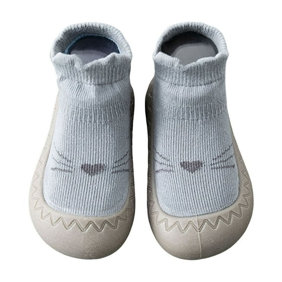 Mepaouo Toddler Walking Sock Shoes Infant Non Slip Slippers Baby Boys Girls Indoor Outdoor Sneakers Blue