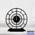thumbnail image 4 of Handmadetneonsign Compass Tabletop Metal Clock, Compass Desktop Clock, Black Home Decor Clock 75758, 4 of 4