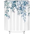 thumbnail image 3 of Green Eucalyptus Shower Curtain, Watercolor Leaves on The Top Plant with Floral Bathroom Decoration Shower Curtain Sets 72x72 Inch with Hooks, 3 of 6