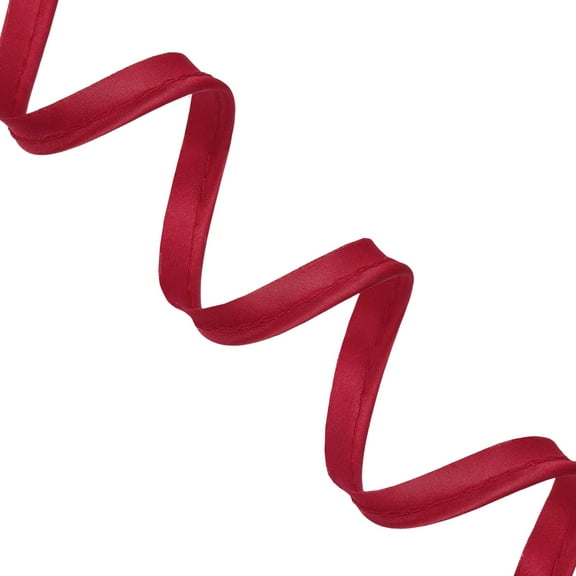 Piping Bias Tape 1/2 Inch 11 Yards Piping Trim with Cotton Core Lip Cord Trim for Sewing Binding Hemming Cushions DIY Decor Crafts, Dark Red