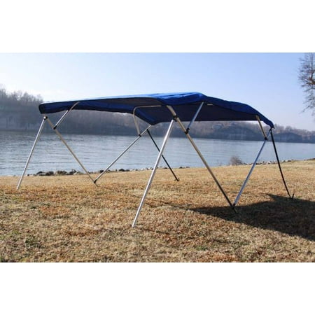Ski Deck Boat - New Royal Blue Pontoon / Deck Boat Vortex 4 Bow Bimini Top 12' Long, 91-96