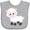 AC-Heather Grey, variant on Inktastic Cute White Lamb Boys or Girls Baby Bib