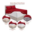 thumbnail image 3 of Juego de ropa de cama con bolsillo extra profundo para dormitorio, hogar, apartamento, hotel, dormitorio, oficina, interior, burdeos, microfibra, tamaño king, 6 piezas, 3 of 5