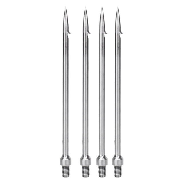 4 pcs en Acier Inoxydable Simple Prong Harpon Gaff Hameçon Barbe de Poisson pour Pêche en Plein Air