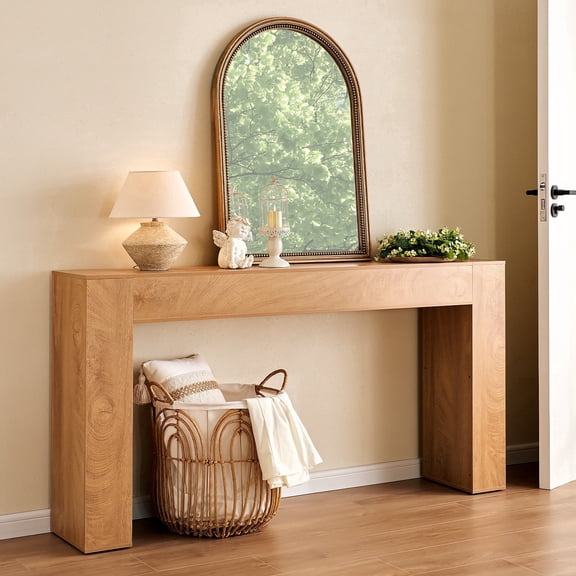 Hearthlight Home 63-Inch Long Console Table, Farmhouse Wooden Sofa Table Behind The Couch, Entryway Table for Entrance, Hallway, Living Room