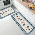 thumbnail image 2 of Elainilye Patriotic Rug Set, Non-Slip Kitchen Mat Pair with Flag Pattern, Red White Blue Doormats for Sink Stove Areas, Washable Indoor Outdoor Decor, A, 2 of 6