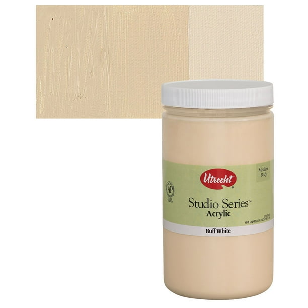 Utrecht Studio Series Acrylic Paint Buff White, Quart