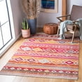 thumbnail image 2 of SAFAVIEH Montage Ashley Geometric Indoor/Outdoor Area Rug, Red/Fuchsia, 8' x 10', 2 of 9