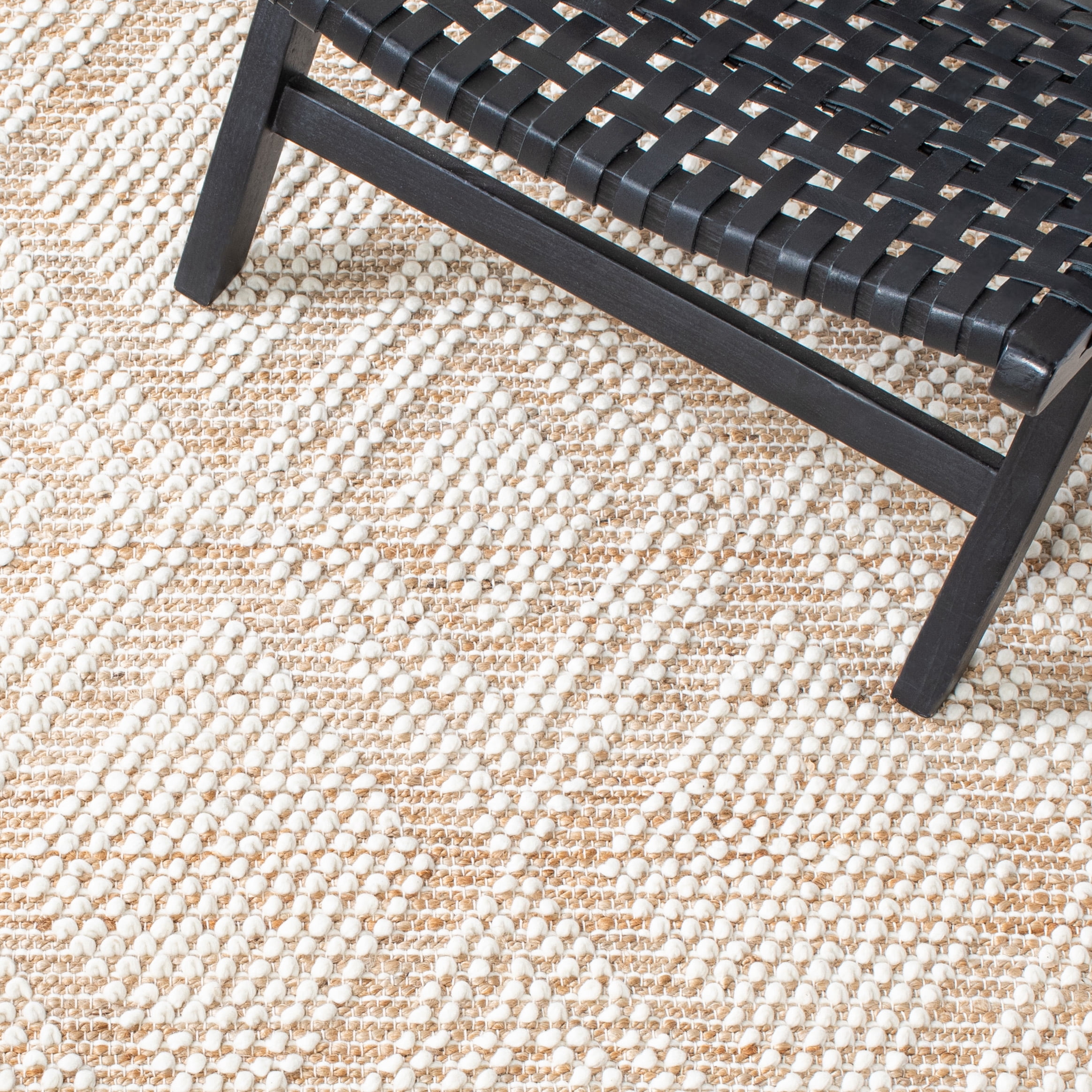 SAFAVIEH Natura Alden Diamond Area Rug, Natural/Ivory, 6' x 6' Square