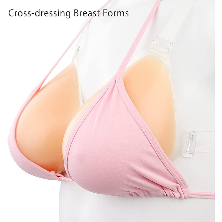 Strap on Silicone Breast Forms Fake Boobs For CD TV TG Mastectomy  Prosthesis 1600g/Pair E Cup 