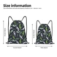 thumbnail image 4 of Drawstring Backpack - Cute Lizard Gecko Green Splash Proof Small Drawstring Gym Bag for Women Men, Cinch Sports String Bag Backpack for Travel Swimming Beach, 4 of 8