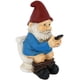 thumbnail image 1 of Gnomo de jardín Dedo medio Humor Estatua de gnomo de jardín Decoración de gnomos de jardín de poliresina para exteriores (D) JFHHH pequeña, 1 of 5