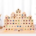 thumbnail image 5 of Wooden Gem Blocks - Wooden Gem Building Set Color Recognition & Stacking Educational Toy, 5 of 9