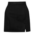thumbnail image 5 of Gustave Women's High Waist Bodycon Mini Pencil Skirt Ladies Fashion Split A-Line Short Skirt Faux Suede Leather - Black, XL, 5 of 8