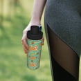 thumbnail image 6 of Yiaed Cute Shiba And Pumpkins Print Sports Insulated Kettle Bottle Reusable Stainless Steel Insulated Cup, Outdoor Portable Casual Stainless Steel Insulation Cup, 6 of 7