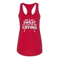 thumbnail image 2 of Wild Bobby, This is Not Sweat Its Just My Fat Crying, Gym/Workout, Women Racerback Tank Top, Red, X-Large, 2 of 4