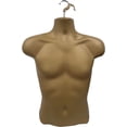 thumbnail image 5 of DisplayTown 2 Pack Bronze Male Mannequins Hollow Back Body Torso w/ Metal Stands with Metal Pole & Hanging Hook for Tshirt Display, S-M Sizes, 5 of 5