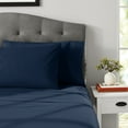 thumbnail image 2 of Mainstays 4-Piece 300 Thread Count Blue Cove Cotton Blend Percale Bed Sheet Set, Full, 2 of 10