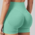 thumbnail image 2 of IWRICH Women's Workout Impact High Waisted Yoga Shorts Scrunch Lifting Gym Seamless Booty Biker Shorts Mint Green XS, 2 of 4
