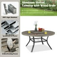 thumbnail image 2 of Ulax Furniture Outdoor Aluminum Round 59.5" Dining Table With Removable Lazy Susan for 6 Person, 2 of 7