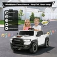 thumbnail image 6 of RAM 24V Ride on Cars for Kids, RAM 1500 RHO 2 Seat Battery Powered Ride on Toys with Remote Control, 4 Wheels Suspension Trunk, LED Light, MP3 Player, Electric Car for Kids Boy Girl Gift, White, 6 of 10