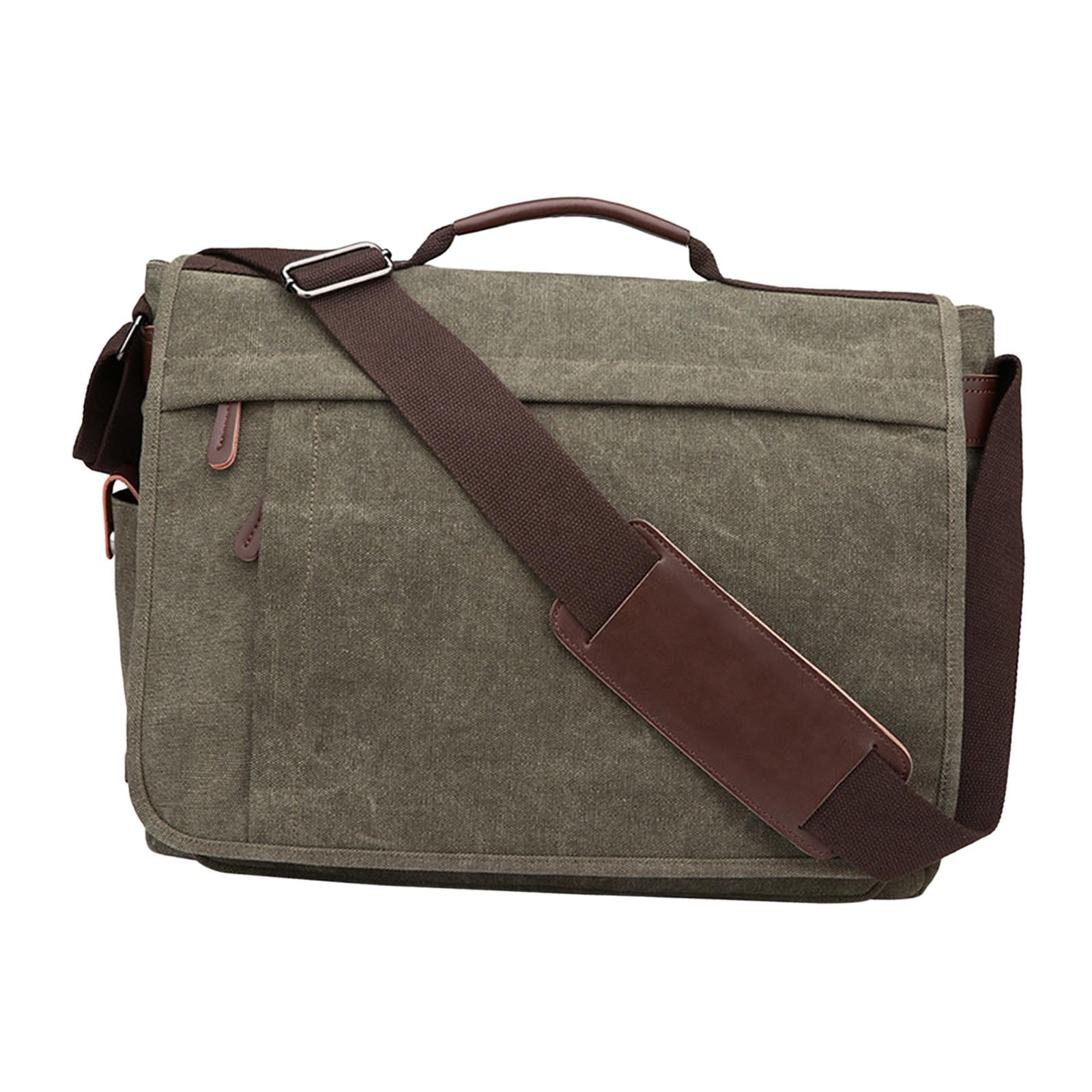 Wxqbjtam Business Briefcase Men Briefcase Satchel Wear Resistant Travelling Pouch Stylish Deep Green