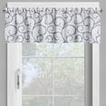 thumbnail image 2 of Ambesonne Abstract Valance Pack of 2, Delicate Curls, 42"X18", Purple Indigo, 2 of 5
