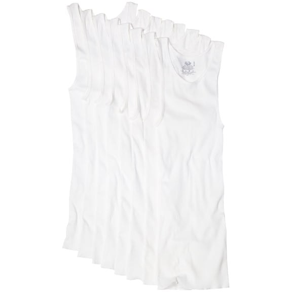 Big Men's 8pk White A-Shirt (Super Value)