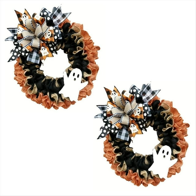 Guirnaldas de Halloween con Fantasmas para Decorar la Puerta Principal. Suministros para Fiestas de Halloween. Guirnaldas de Halloween con Fantasmas.