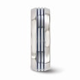 thumbnail image 3 of Grey Titanium Ring Band Wedding Blue Standard Domed, 3 of 6