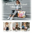 thumbnail image 5 of Tote Bag for Women - Pioneer Flower Shoulder Bag - Large Utility Work Duffle Bag with Zipper Handbag for Travel, Work, Sprots, 5 of 5