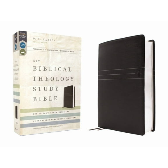 Niv, Biblical Theology Study Bible (Trace the Themes of Scripture), Leathersoft, Black, Comfort Print: Follow God's Rede, (Hardcover)