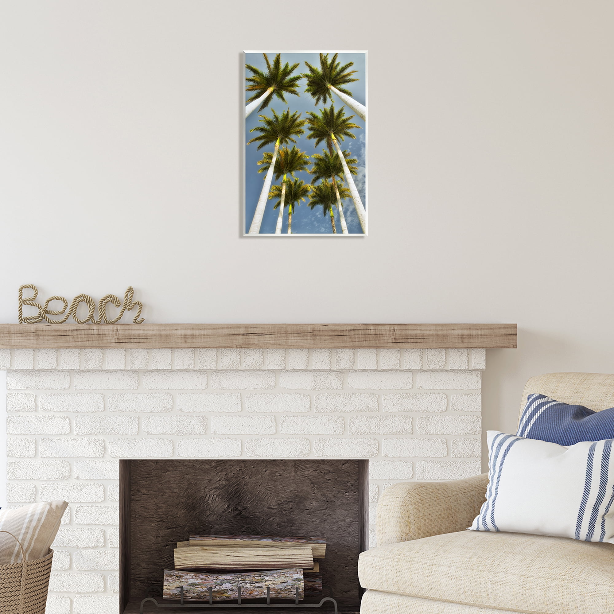 Stupell Industries Palm Trees Overhead Nature Photography Unframed Art Print Wall Art, 13 x 19