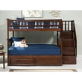 thumbnail image 5 of Columbia Staircase Bunk Bed Full over Full with 2 Raised Panel Bed Drawers in Walnut, 5 of 9