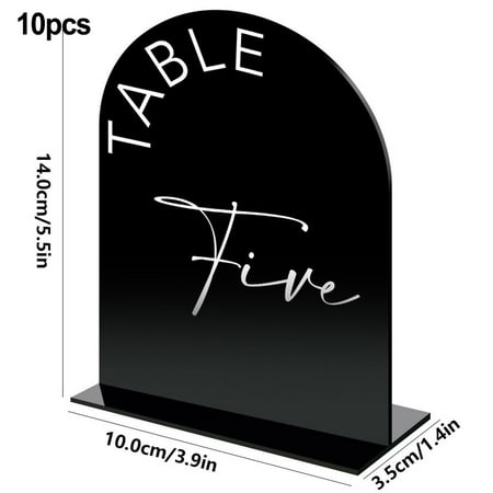 

Ana Arch Wedding Table Numbers - Elegant Acrylic Signs with Stands Table Number 1-10