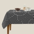 thumbnail image 3 of ZNDUO Square Waterproof Table Cloth, Washable Wrinkle Resistant Abstract Ink Texture Pattern Polyester Table Cover, 54"x54", 3 of 8