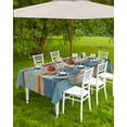 thumbnail image 4 of Fsddascl Vintage Anchor Outdoor Tablecloth - 52x70 Inch Rectangle Dining Table Cover, Farmhouse Nautical Ocean Wooden Waterproof Outdoor Table Cloth with Umbrella Hole & Zipper for Picnic/Patio, 4 of 7