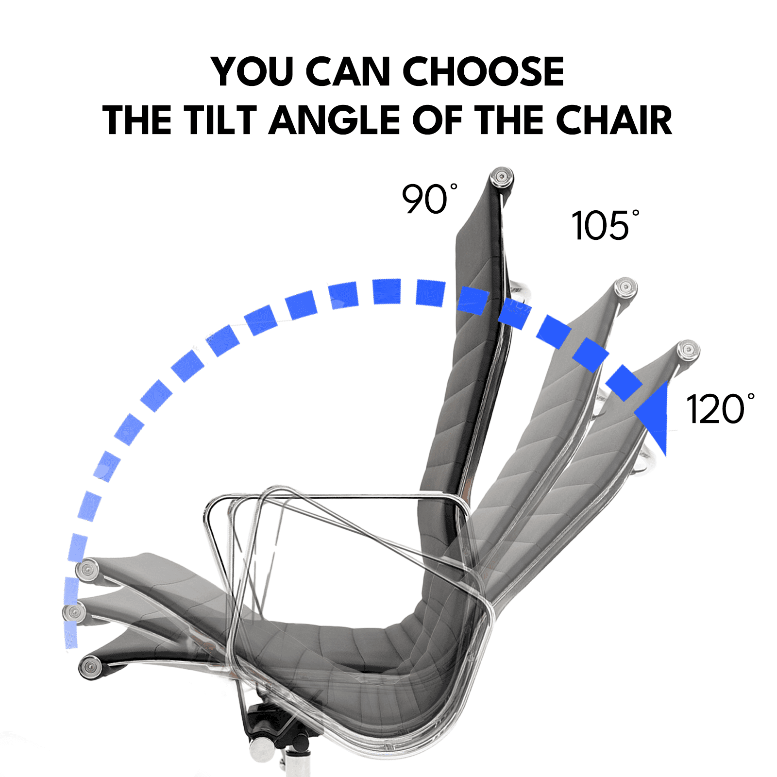 Genuine Leather Swivel Desk Office Chair, Adjustable Aluminum Base Conference Chair for Home Office